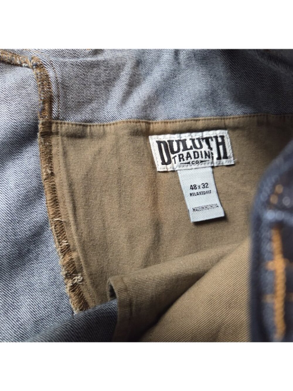 Duluth Trading Jeans Men's 48x32 Flex Ballroom Straight Denim Work - Picture 3 of 6
